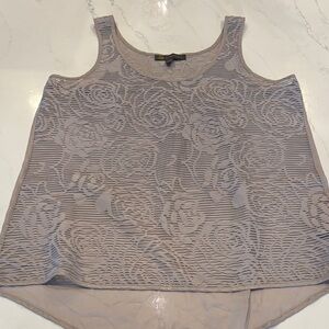 Outback Red Floral Lace Tank Top - Light Gray